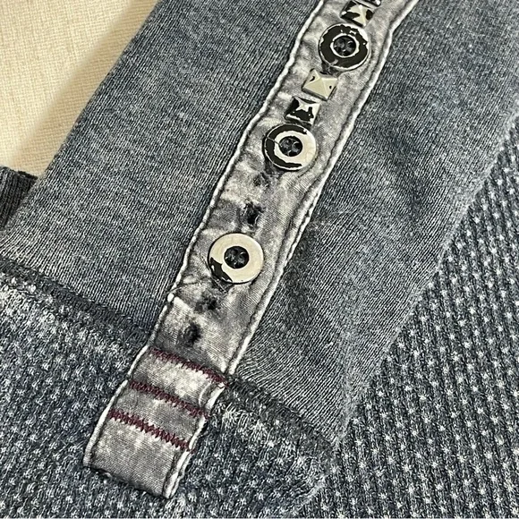 Free People • Studded Cuff Thermal Acid Wash Charcoal Gray S ASO Bella Swan - Picture 11 of 13